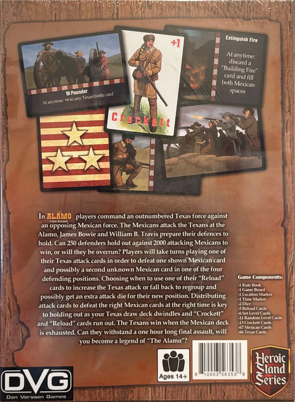 The Alamo: Final Assault  (1-2) board game collectible [Barcode 810003563538] - Main Image 2