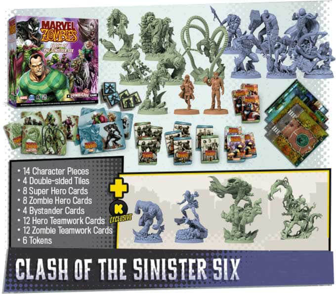 Clash Of The Sinister Six  (1-6) board game collectible [Barcode 889696014757] - Main Image 3