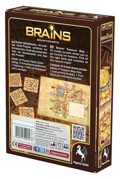 Brains Treasure Map Schatzkarte Chest Card  (1) board game collectible [Barcode 4250231709272] - Main Image 2