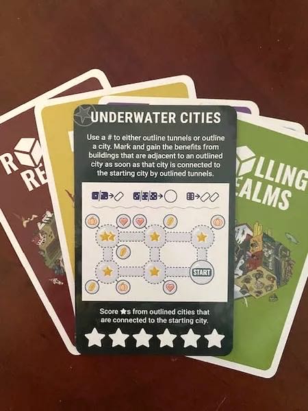 Rolling Realms: Underwater Cities  (1-6) board game collectible [Barcode 850032180603] - Main Image 3