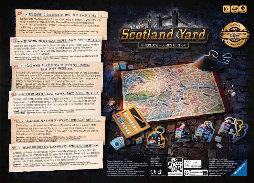 Scotland Yard Sherlock Homes Edition  (2-6) board game collectible [Barcode 4005556273447] - Main Image 2