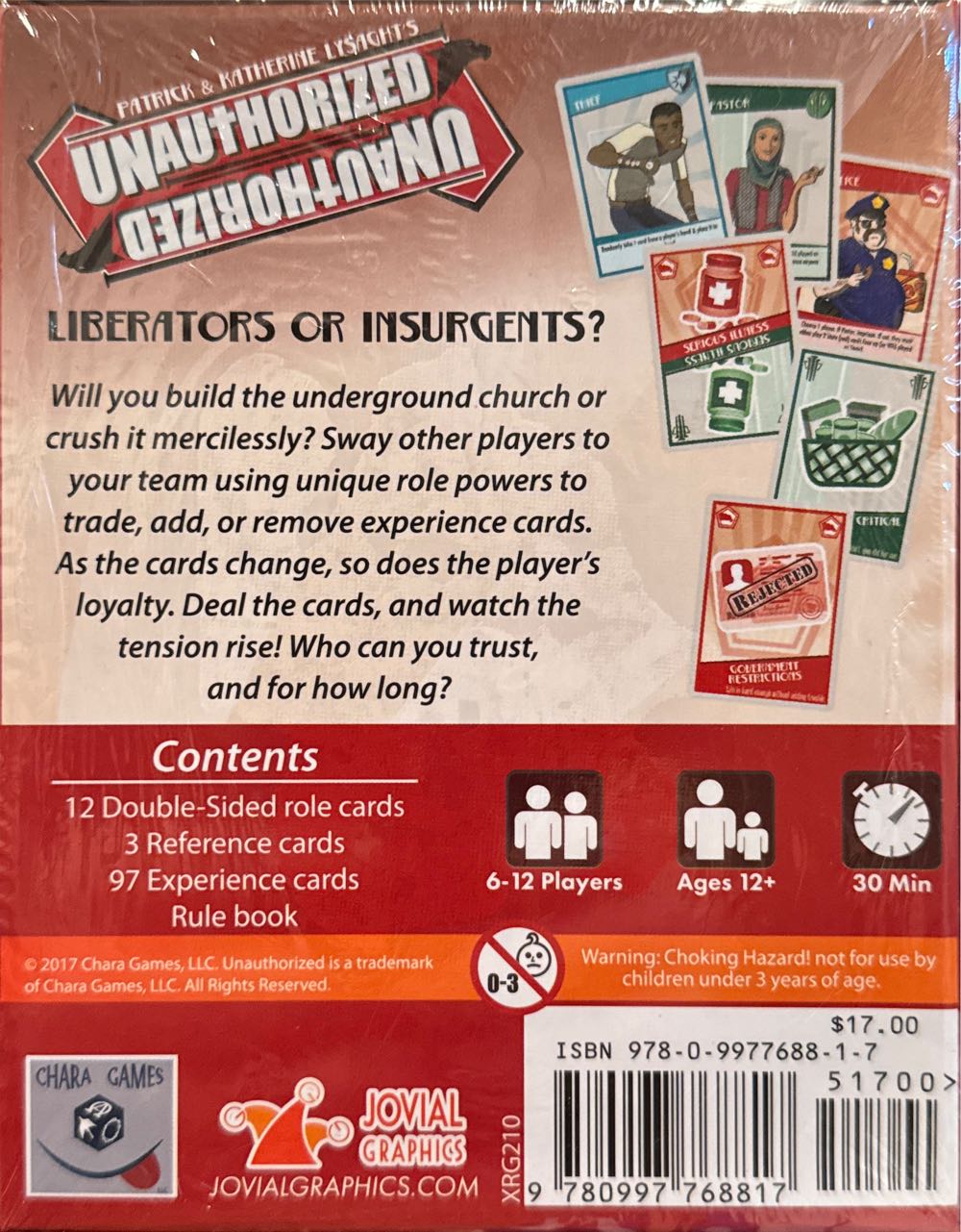 Unauthorized  (6-12) board game collectible [Barcode 9780997768817] - Main Image 2