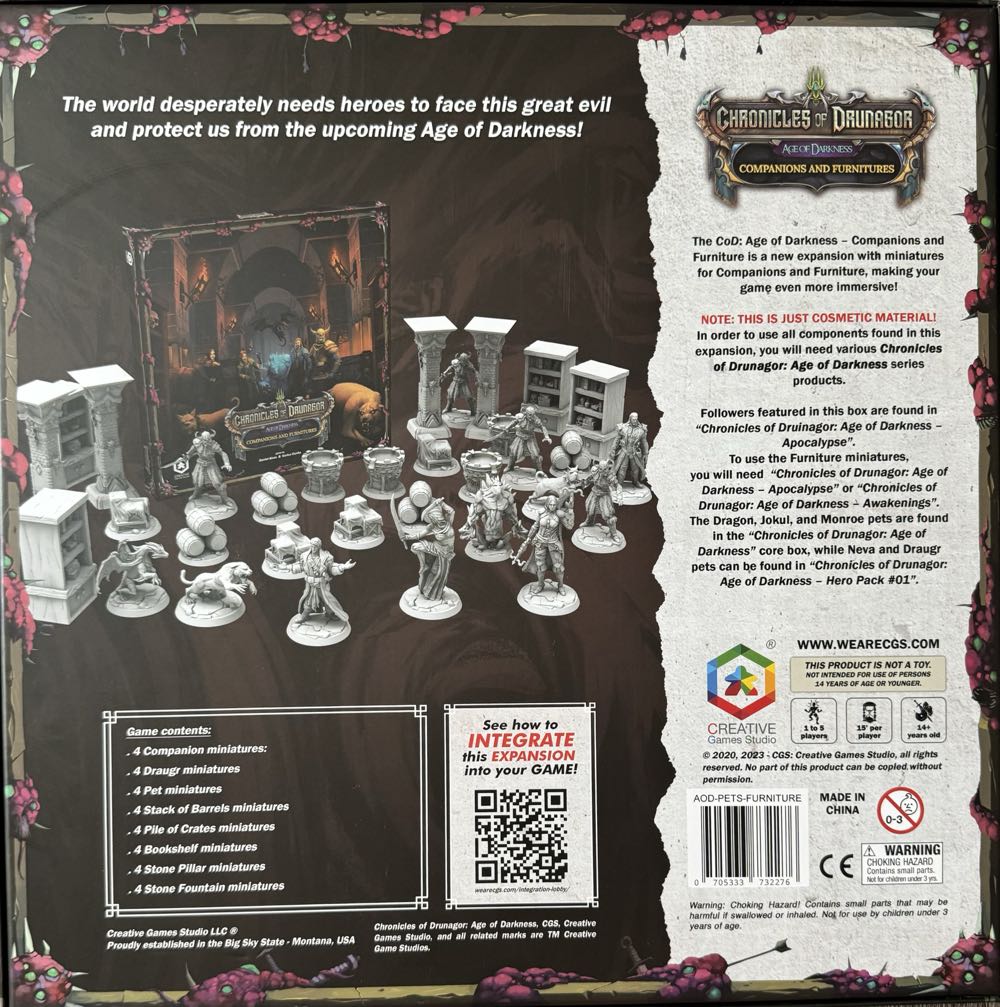Chronicles of Drunagor: Age of Darkness - Companions & Furniture  board game collectible [Barcode 705333732276] - Main Image 2
