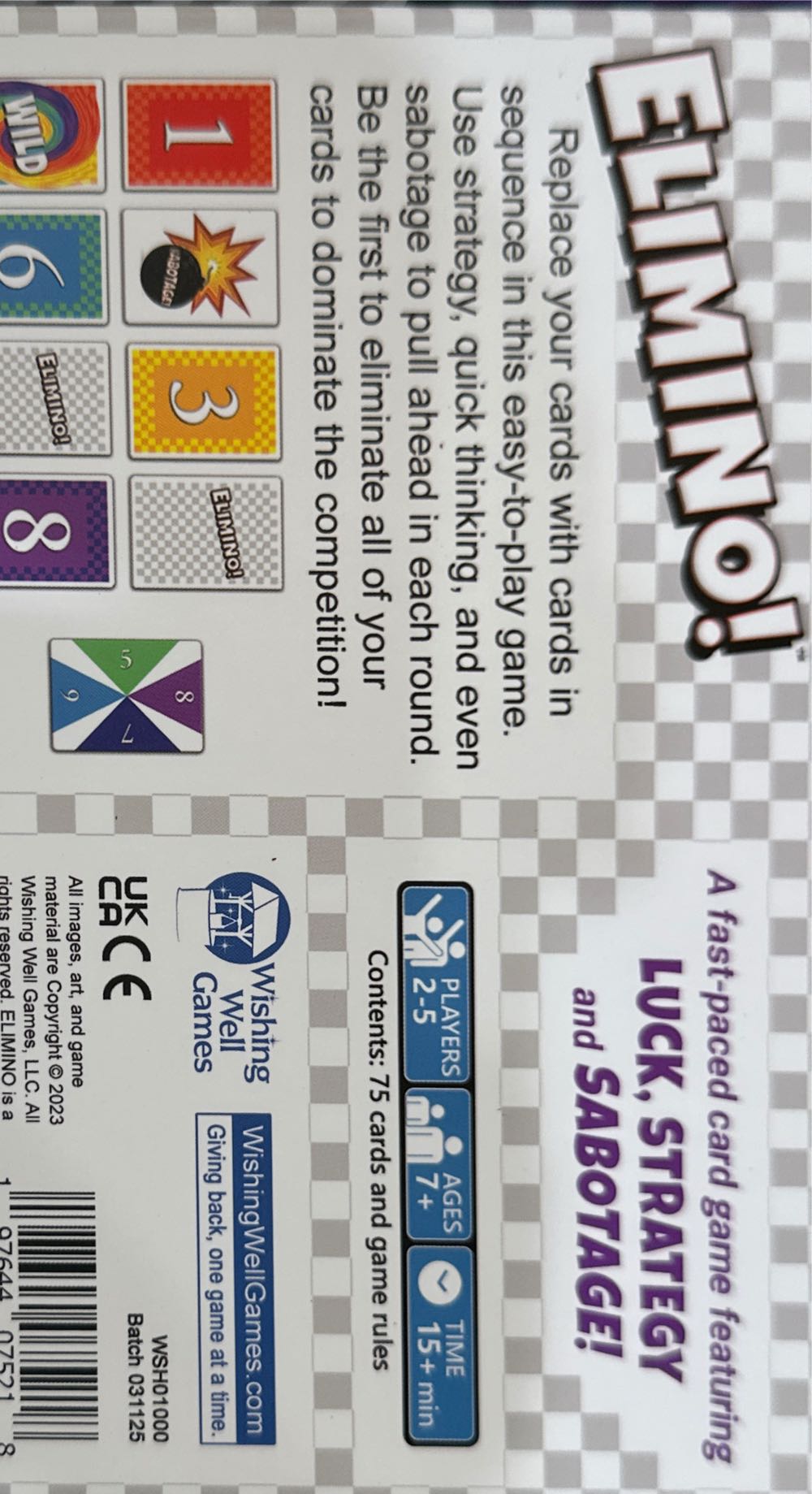 Elimino Card Game Designed By 11 & 13 Year Old Sisters! A Modern Update On The Classic Card Game Garbage Or Trash | Great Gift Idea For Kids Teens Adults Friends & Family Fun Ages 7  (2-5) board game collectible [Barcode 197644075218] - Main Image 2