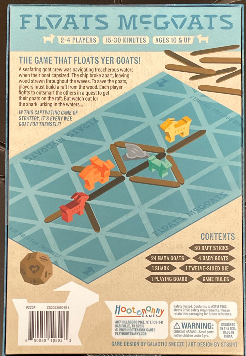 Floats Mcgoats: The Raft-building Board Game | Kids Games | Family Games – Thrilling Strategy Fun & Goats For Ages 10 2-4 Players  (2-4) board game collectible [Barcode 850050108023] - Main Image 2