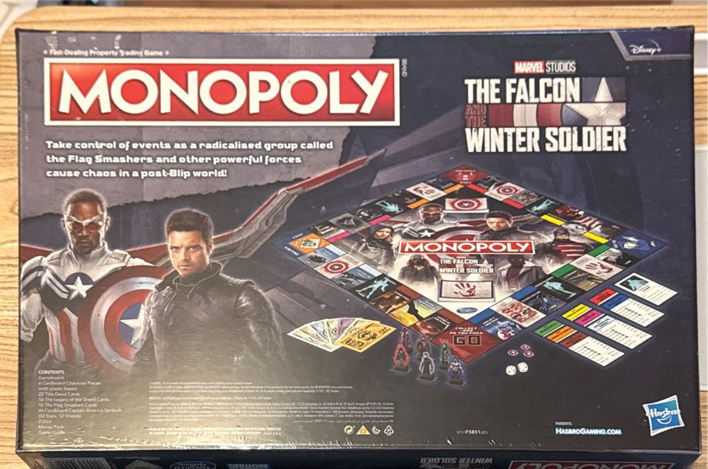 Falcon And The Winter Soldier Monopoly Board Game  (2-6) board game collectible [Barcode 5010993990269] - Main Image 2