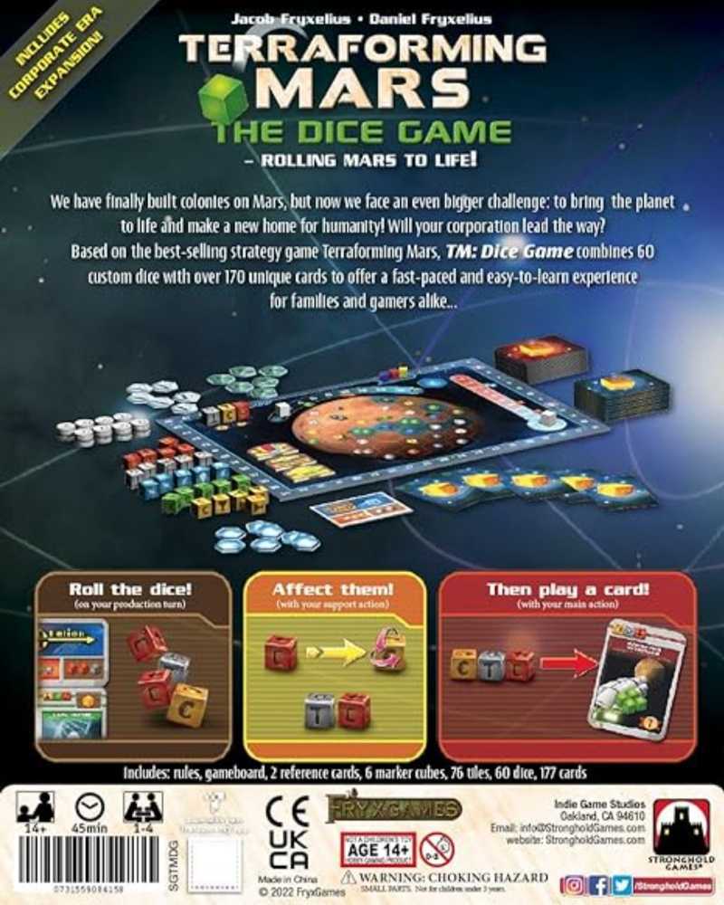 Terraforming Mars Dice Game  (1-4) board game collectible [Barcode 810017900428] - Main Image 2