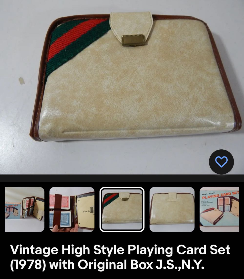 Vintage High Style Playing Cards  board game collectible - Main Image 3