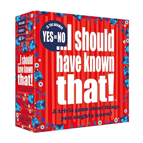 …I Should Have Known That Trivia Game Yes Or No Edition By Hygge Games Red Box Size 5.7 X 5.7 X 1.8 Inches 21224  board game collectible [Barcode 819940021224] - Main Image 1