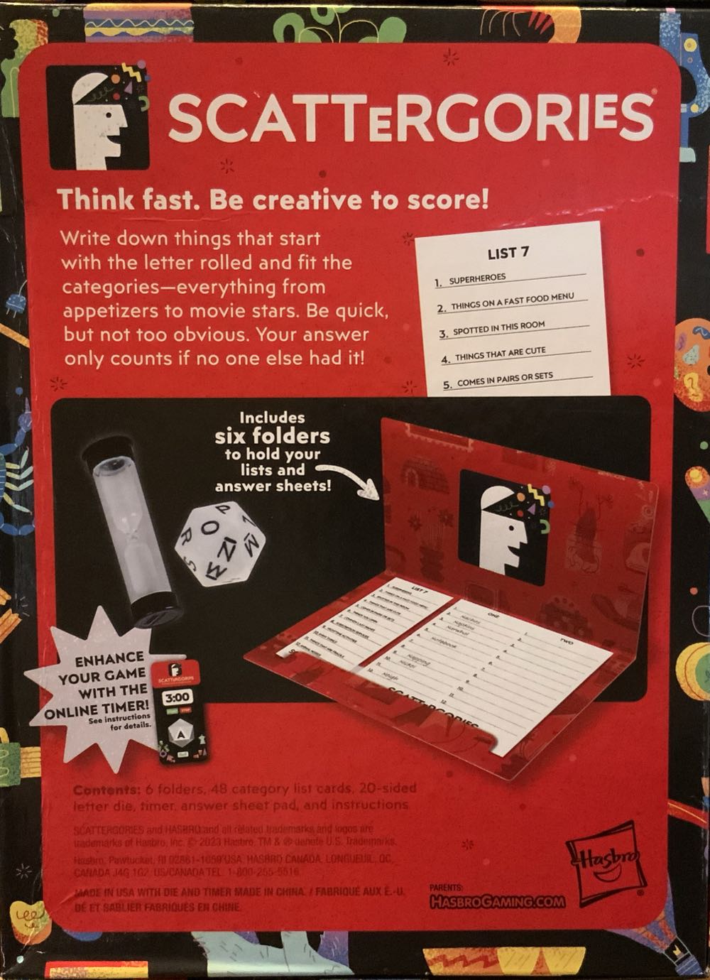 Scattergories   (2-6) board game collectible [Barcode 195166209180] - Main Image 2