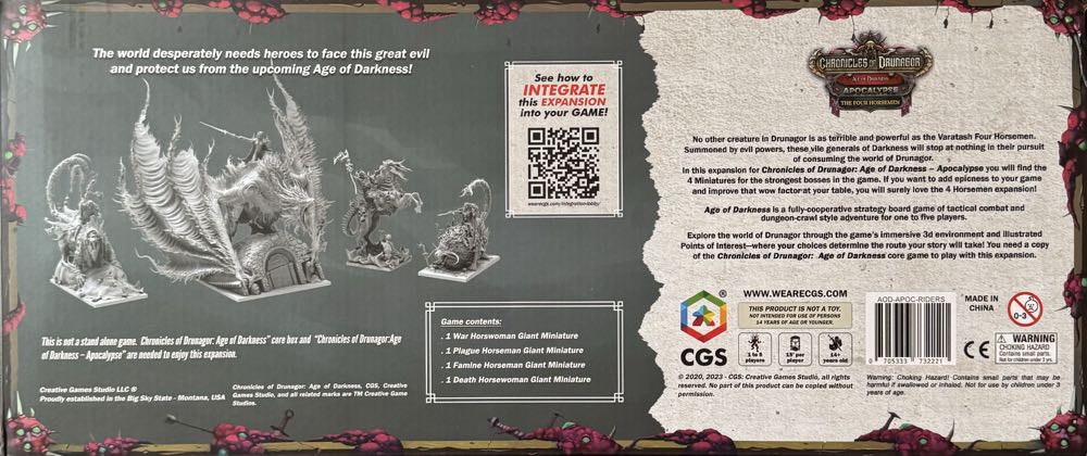 Chronicles of Drunagor Age of Darkness: Apocalypse - The Four Horsemen  board game collectible [Barcode 705333732221] - Main Image 2