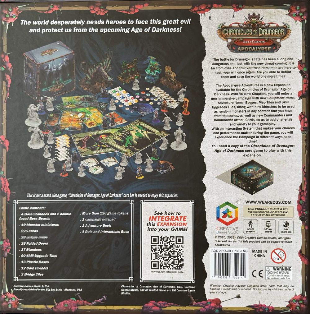 Chronicles Of Drunagor Age Of Darkness: Apocalypse  board game collectible [Barcode 705333732214] - Main Image 2