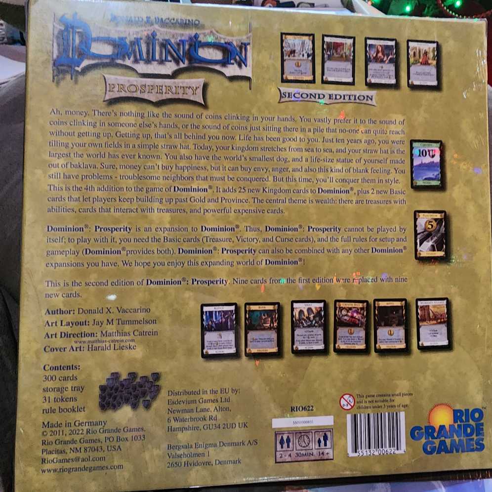 Dominion: Prosperity  (2-4) board game collectible [Barcode 655132006224] - Main Image 2