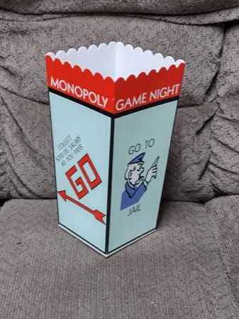 Monopoly Popcorn Container   board game collectible - Main Image 1