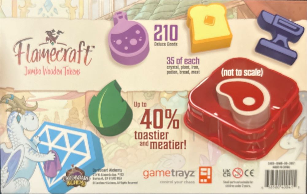 Flamecraft Jumbo Wooden Tokens  board game collectible [Barcode 658580400415] - Main Image 2