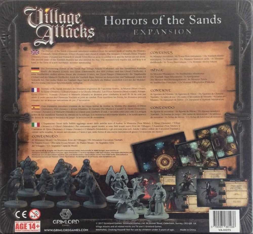 Village Attacks: Horrors of the Sands  (1-5) board game collectible [Barcode 700461881438] - Main Image 2