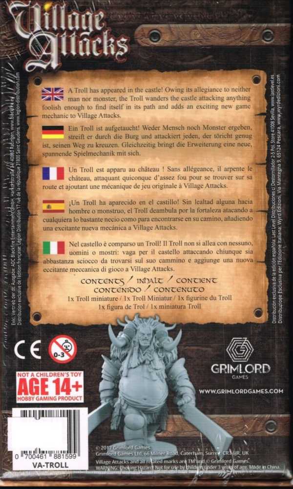 Village Attacks: The Troll  (1-5) board game collectible [Barcode 700461881599] - Main Image 2