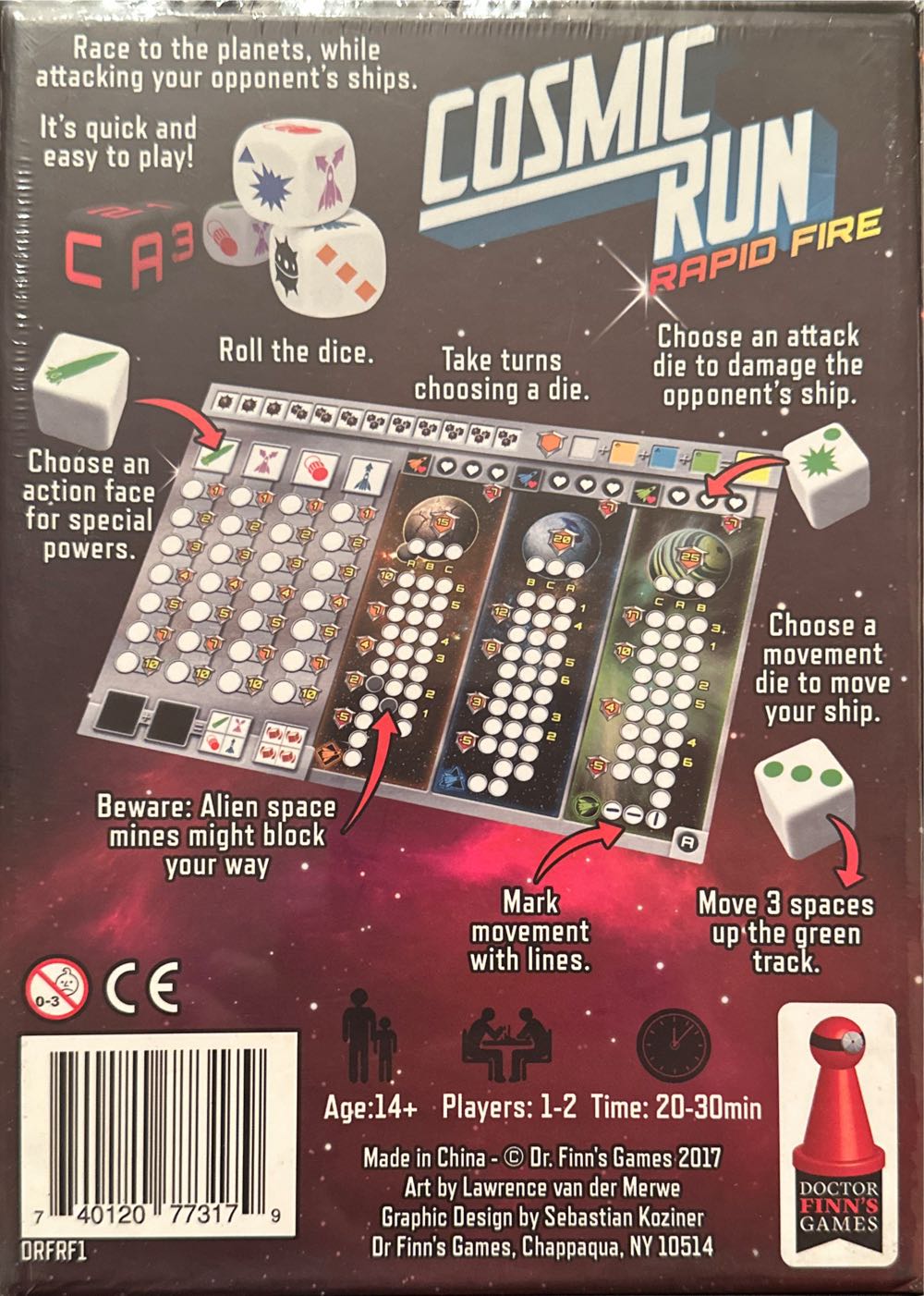 Cosmic Run: Rapid Fire  (1-2) board game collectible [Barcode 740120773179] - Main Image 2