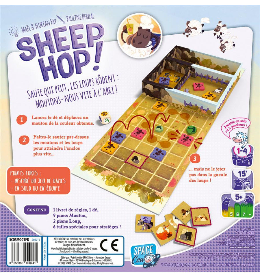 Sheep Hop!  (1-4) board game collectible [Barcode 3558380109341] - Main Image 3