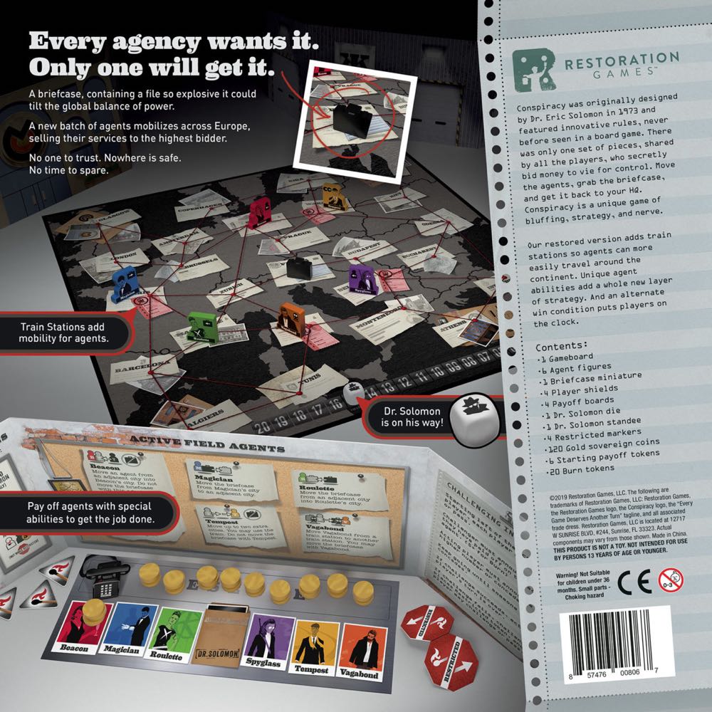 Conspiracy: The Solomon Gambit  (2-4) board game collectible [Barcode 857476008067] - Main Image 2