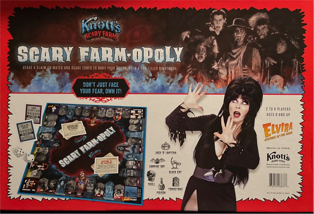 Knott’s Scary Farm-opoly  (2 to 6) board game collectible [Barcode 730799038778] - Main Image 2