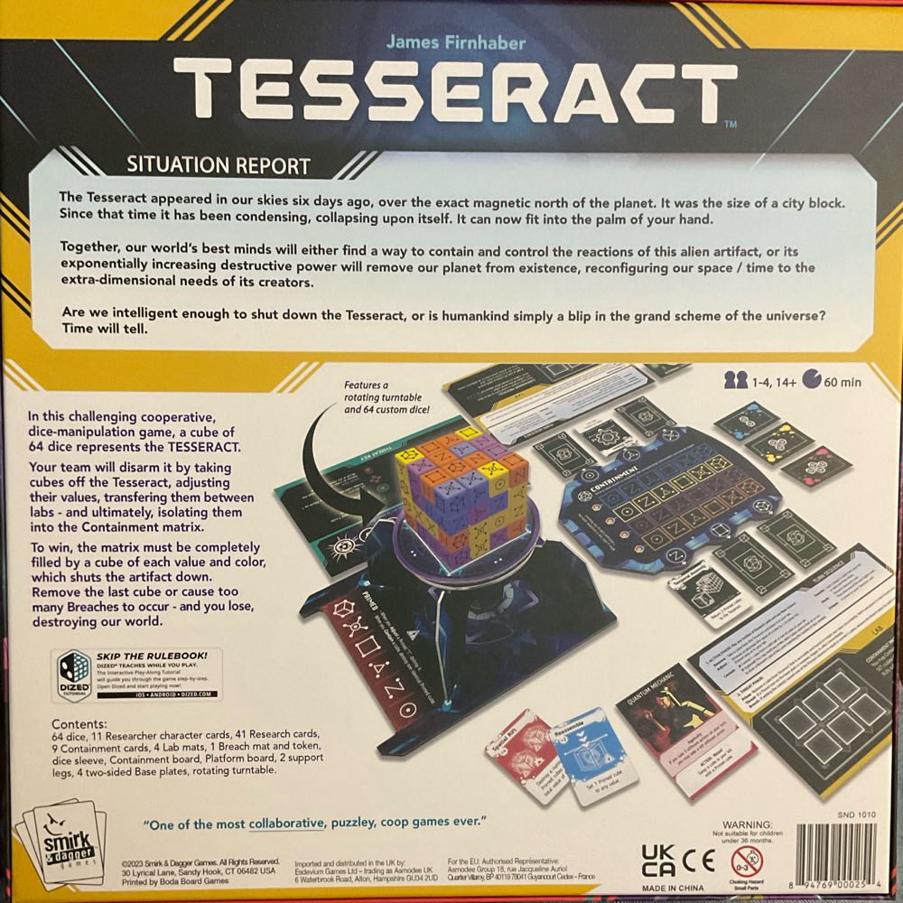 Tesseract  (1-4) board game collectible [Barcode 894769000254] - Main Image 2