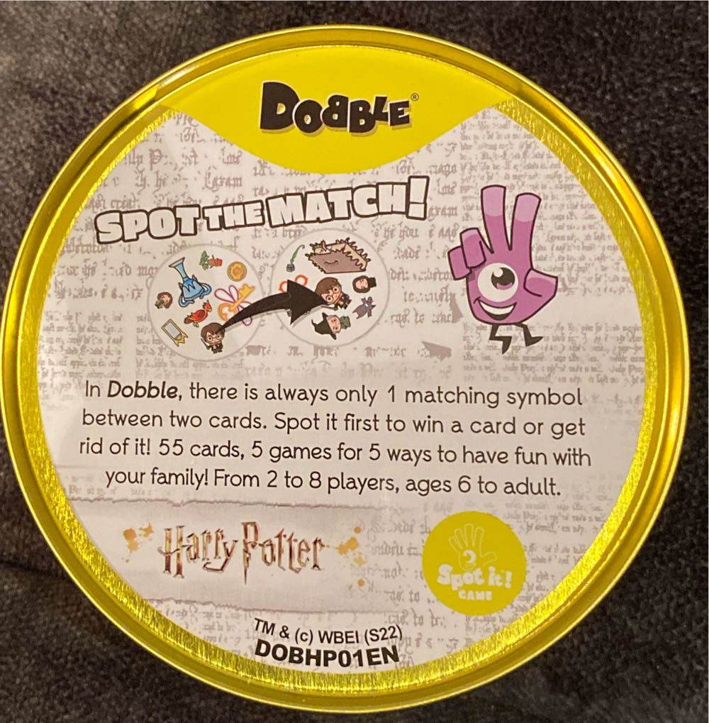 Dobble Harry Potter  (2-8) board game collectible [Barcode 3558380068891] - Main Image 2