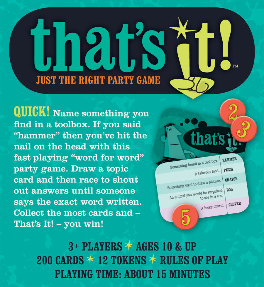 That’s It!  (3+) board game collectible [Barcode 00759751011048] - Main Image 2