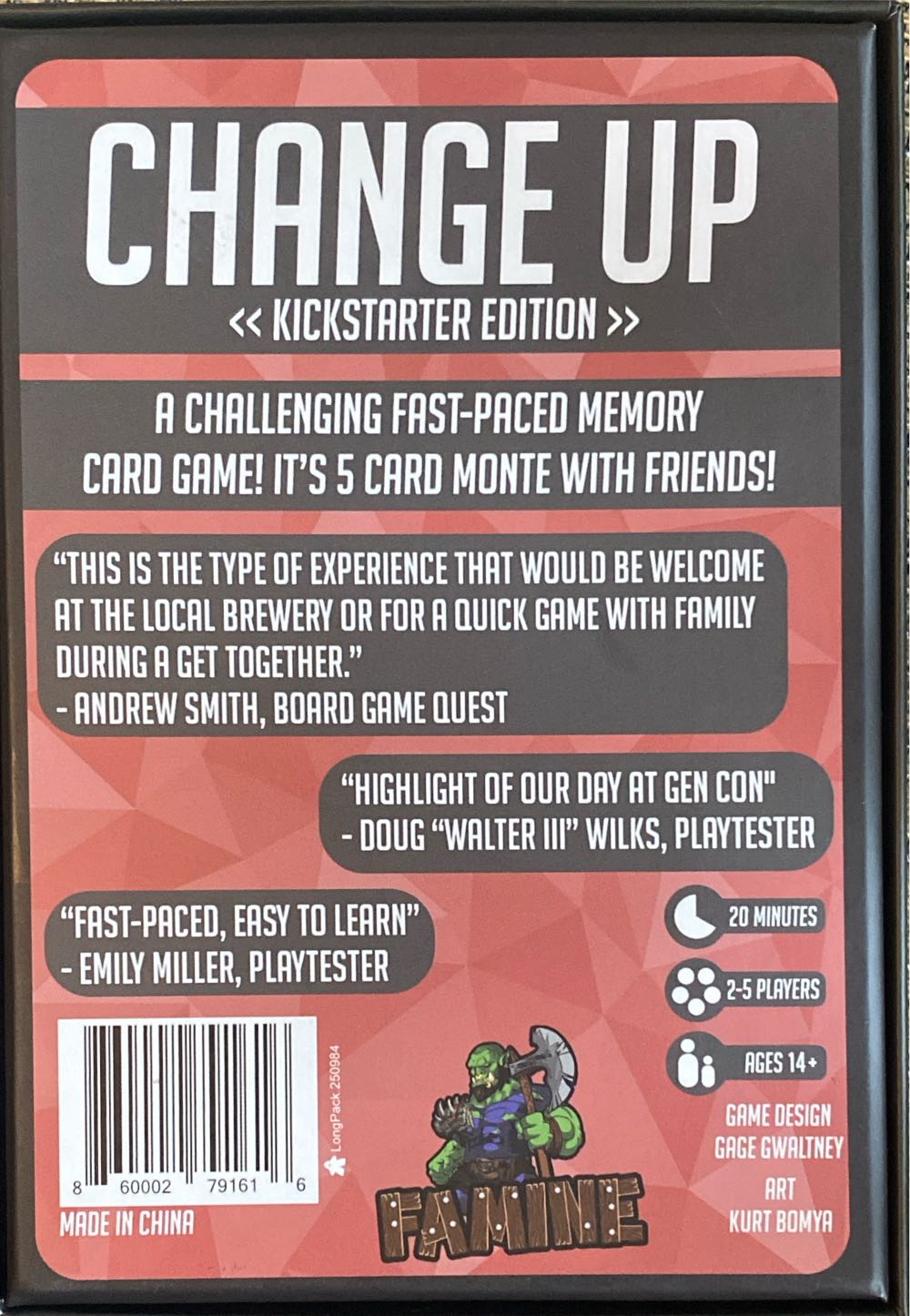 Change Up - Kickstarter Edition  (2-5) board game collectible [Barcode 860002791616] - Main Image 2
