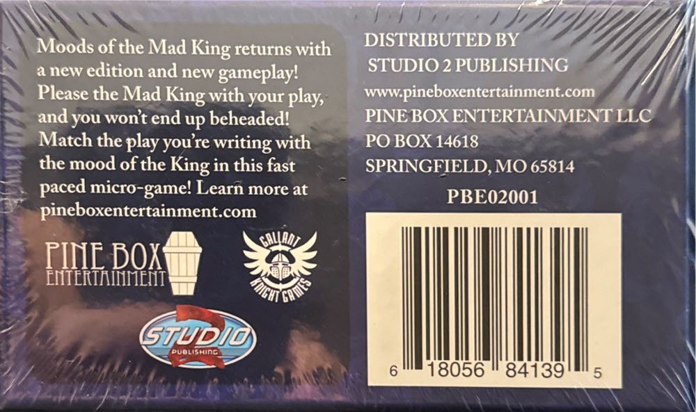 Moods Of The Mad King: Revised Edition  (2-4) board game collectible [Barcode 618056841395] - Main Image 2