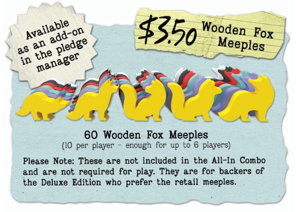 The Fox Experiment: Wooden Fox Meeples  (1-6) board game collectible [Barcode 850029278788] - Main Image 2