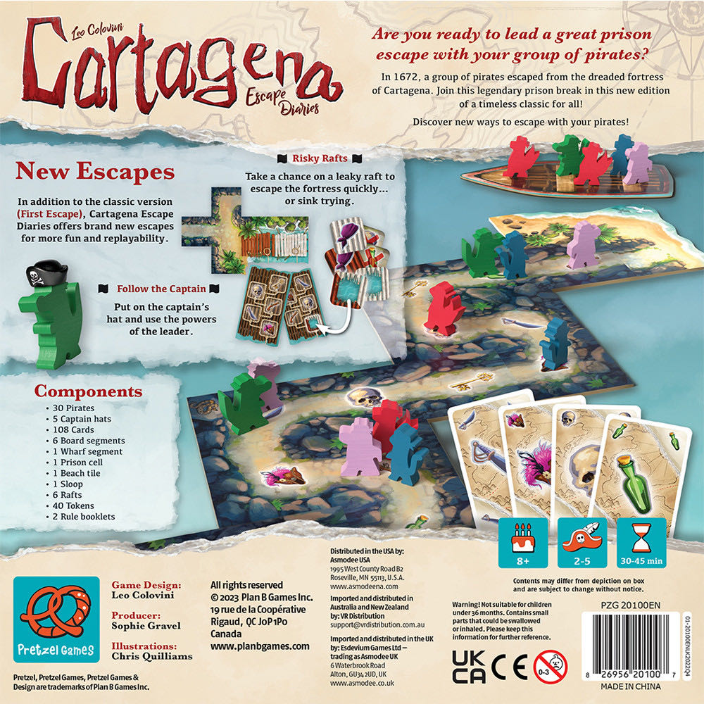 Cartagena Escape Diaries  (2-5) board game collectible [Barcode 826956201007] - Main Image 2