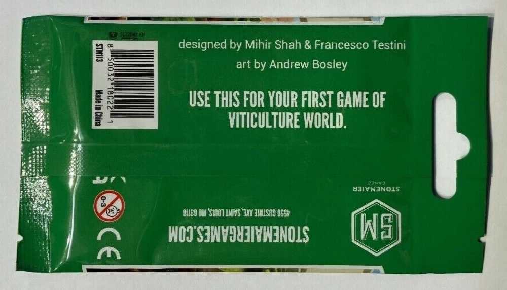 Viticulture World: First Continent Promo  (1-6) board game collectible [Barcode 850032180221] - Main Image 2