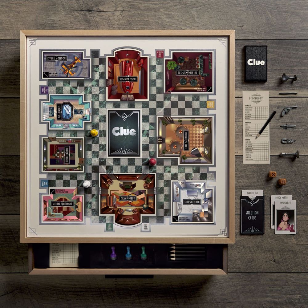 Clue Lux Editions (2022): Clue® MAPLE LUXE EDITION - The ROARING 20s  (3-6) board game collectible [Barcode 850031312180] - Main Image 3