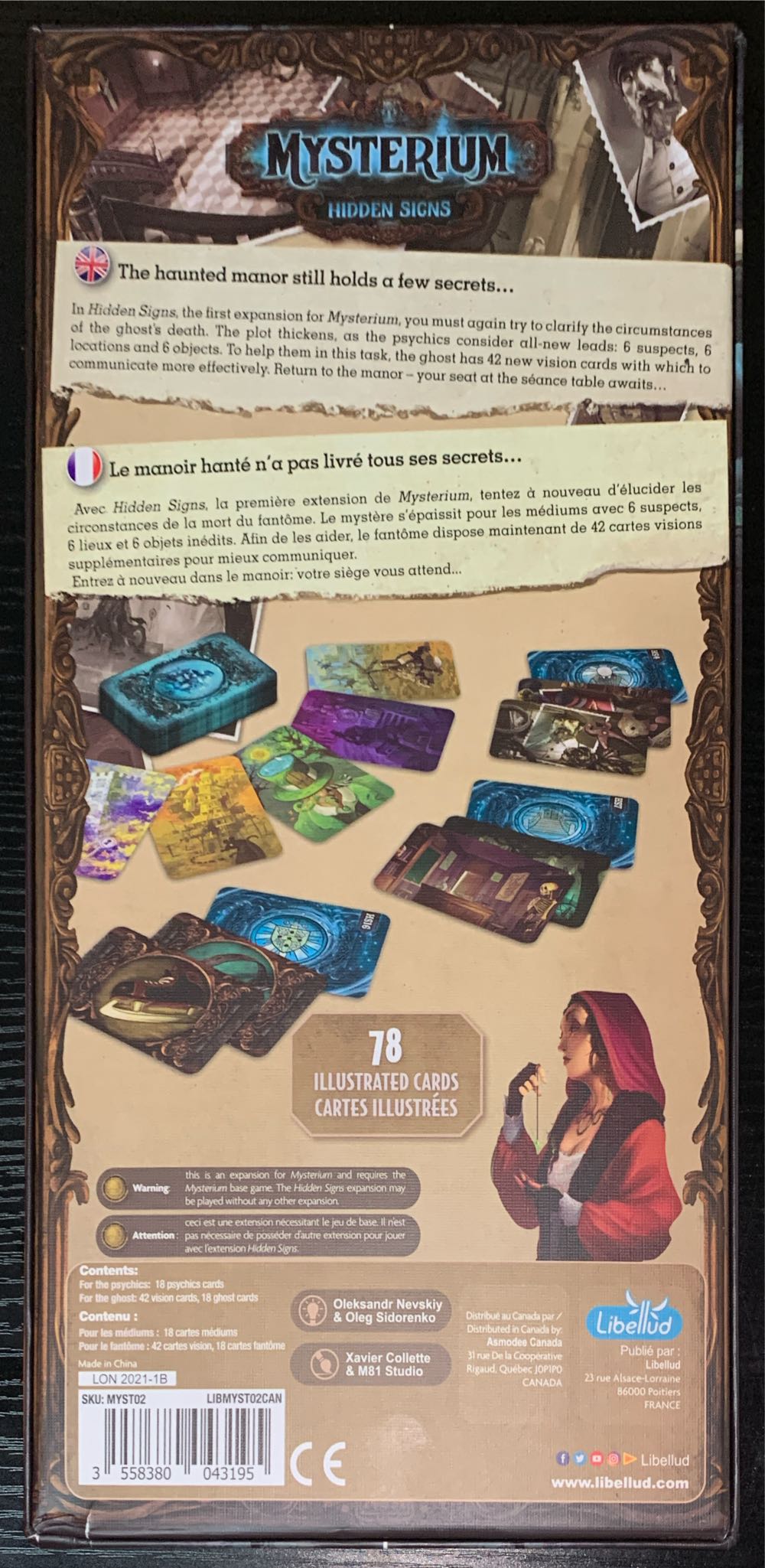 Mysterium: Hidden Signs  (2-7) board game collectible [Barcode 3558380043195] - Main Image 2