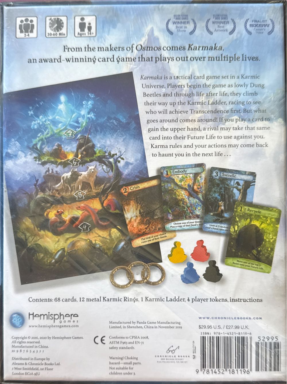 Karmaka: The Game Of Transcendence Tactical Card Game About Reincarnation  (2-4) board game collectible [Barcode 9781452181196] - Main Image 2