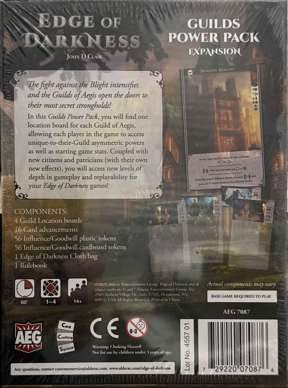 Edge Of Darkness: Guilds Power Pack  board game collectible [Barcode 729220070876] - Main Image 2