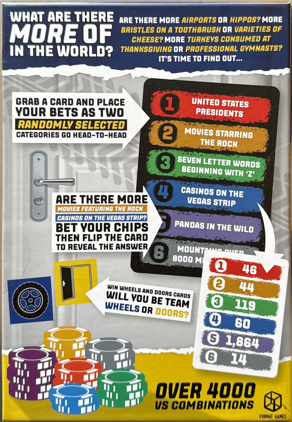 Wheels Vs. Doors Board Game  (2 - 6+) board game collectible [Barcode 5060959630050] - Main Image 2