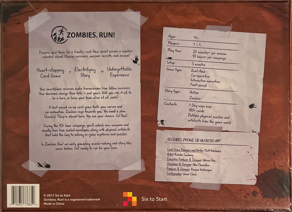 Zombies, Run!  (2-5) board game collectible [Barcode 615435776859] - Main Image 2