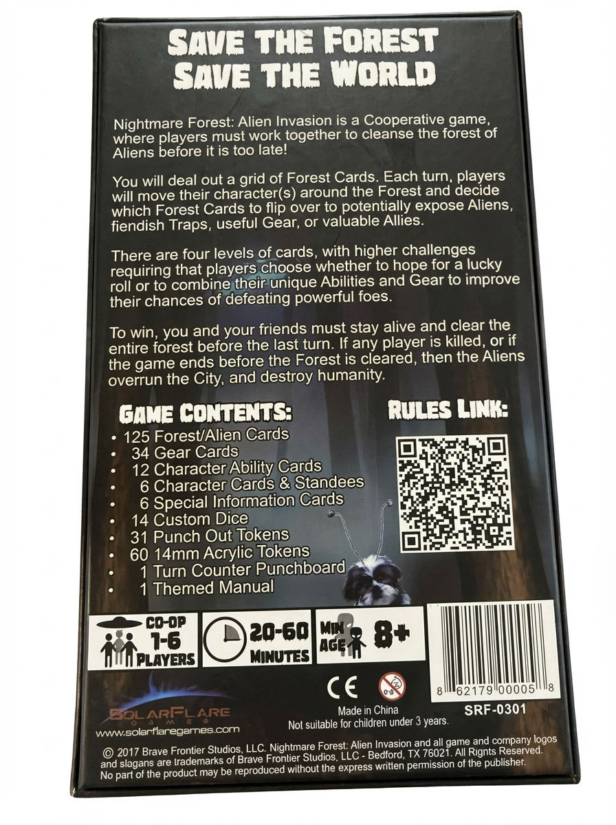 Nightmare Forest: Alien Invasion  (1-6) board game collectible [Barcode 862179000058] - Main Image 2