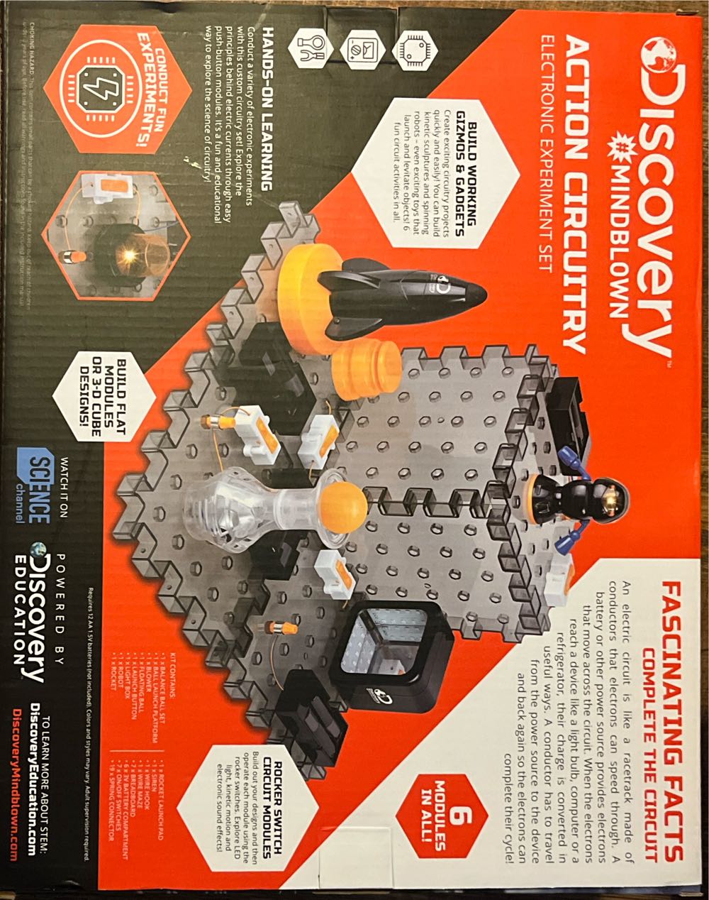 Discovery #mindblown Action Circuitry Electronic Experiment Stem Set Build-it-yourself Engineering Toy Kit Explore The Science Of Lights Sounds & Motion 6 Experiments Great Gift For Kids Ages 8  board game collectible [Barcode 843479117202] - Main Image 3