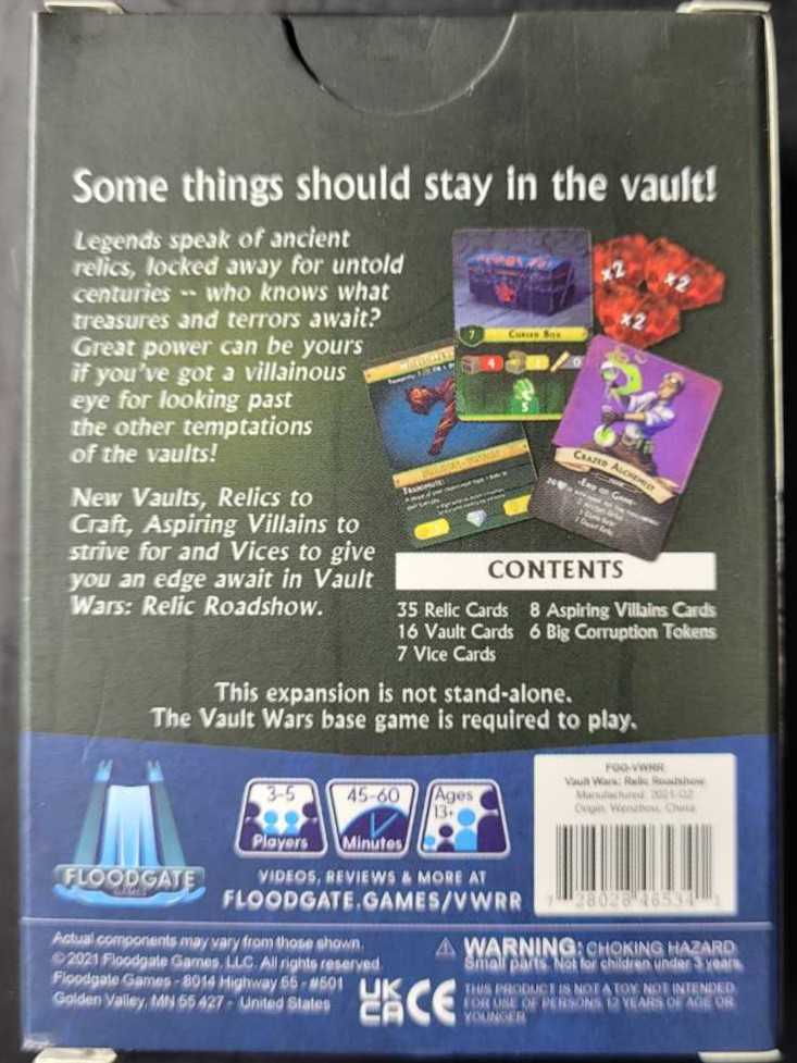 Vault Wars: Relic Roadshow  (3-5) board game collectible [Barcode 728028465341] - Main Image 2