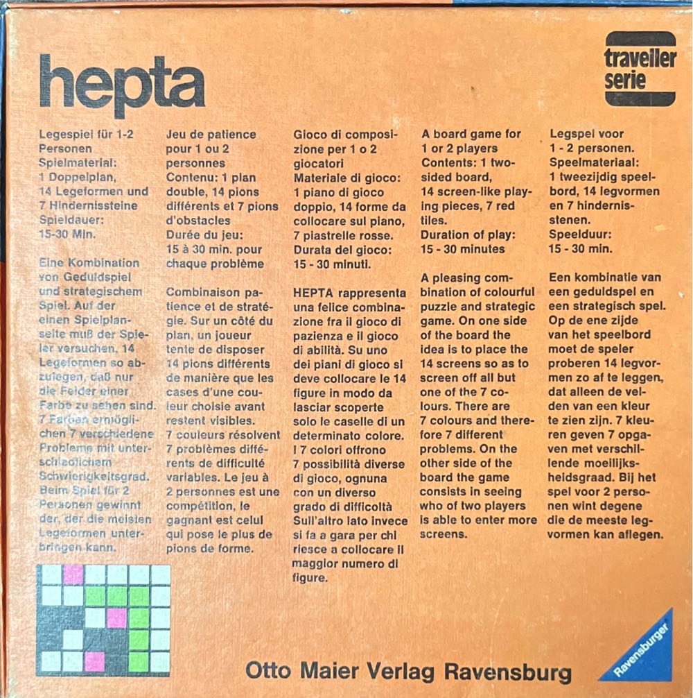 Hepta  (1-2) board game collectible - Main Image 2