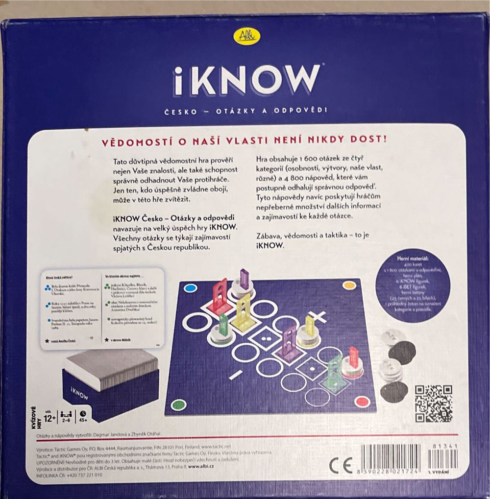 Iknow Česko Czech Republic  (2-6) board game collectible [Barcode 8590228021724] - Main Image 2