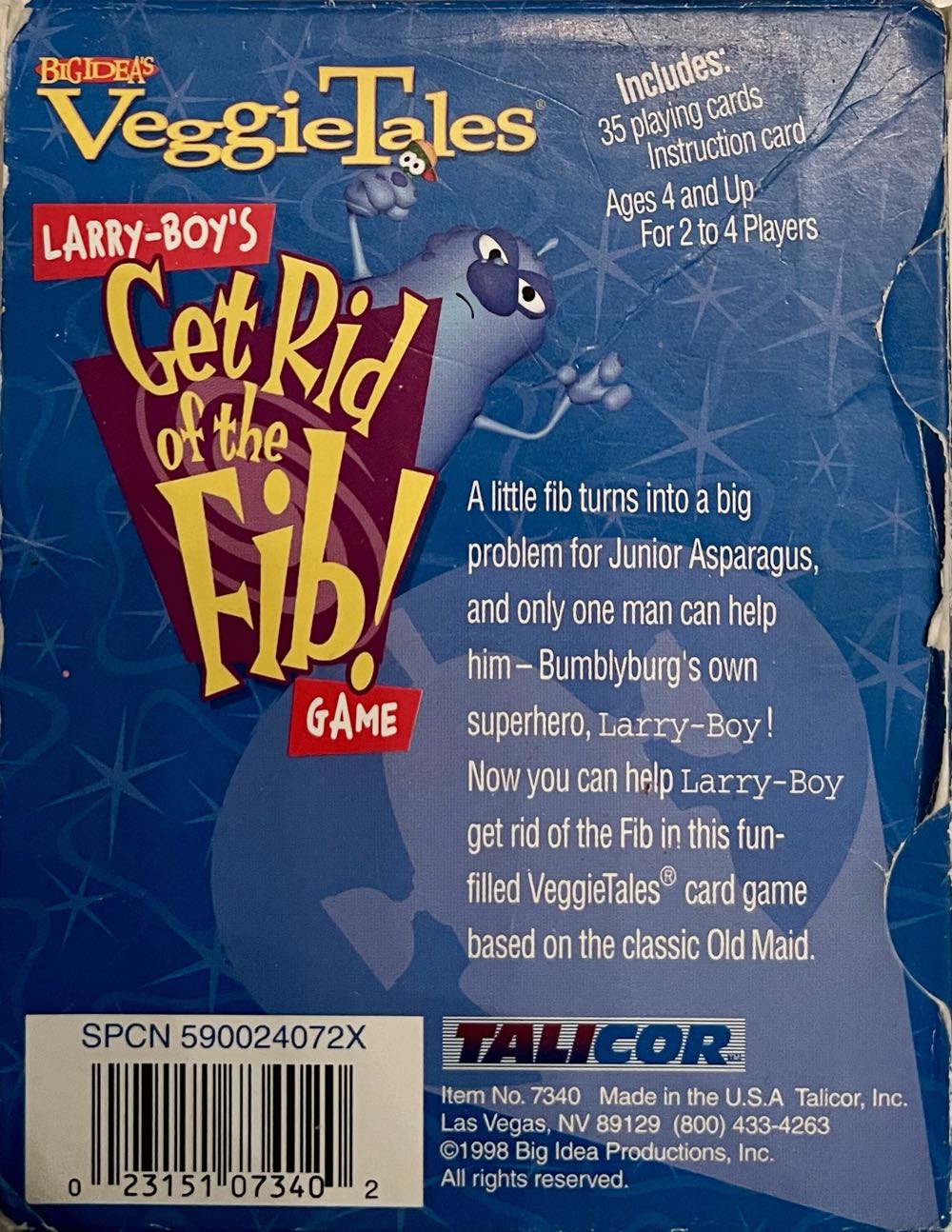 Larry Boy’s Get Rid Of The Fib Card Game  board game collectible [Barcode 023151734020] - Main Image 2