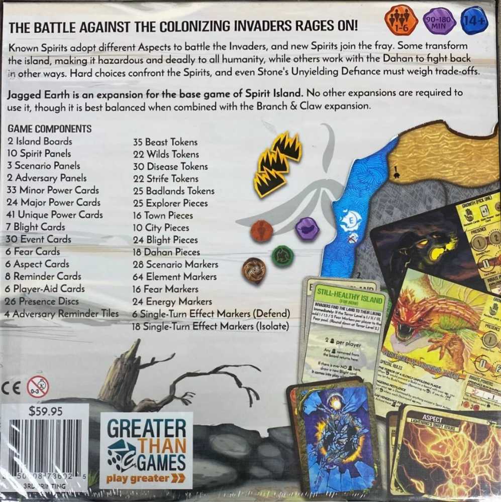 Spirit Island: Jagged Earth - Aspects Of The Jagged Edge KS Pledge  (1-6) board game collectible - Main Image 2