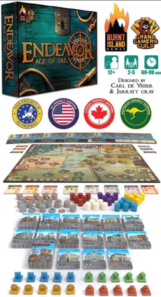 Endeavor Age Of Sail (Deluxe) (KS - Commodore Pledge)  (2-5) board game collectible - Main Image 2