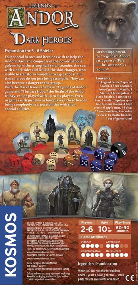 Legends Of Andor: Dark Heroes  (2-6) board game collectible - Main Image 2