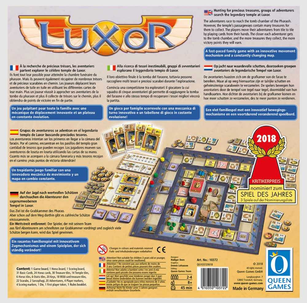 Luxor: (KS) Forgotten Treasures Deluxe Edition + 5 Mini Expansions  (2-4) board game collectible - Main Image 2