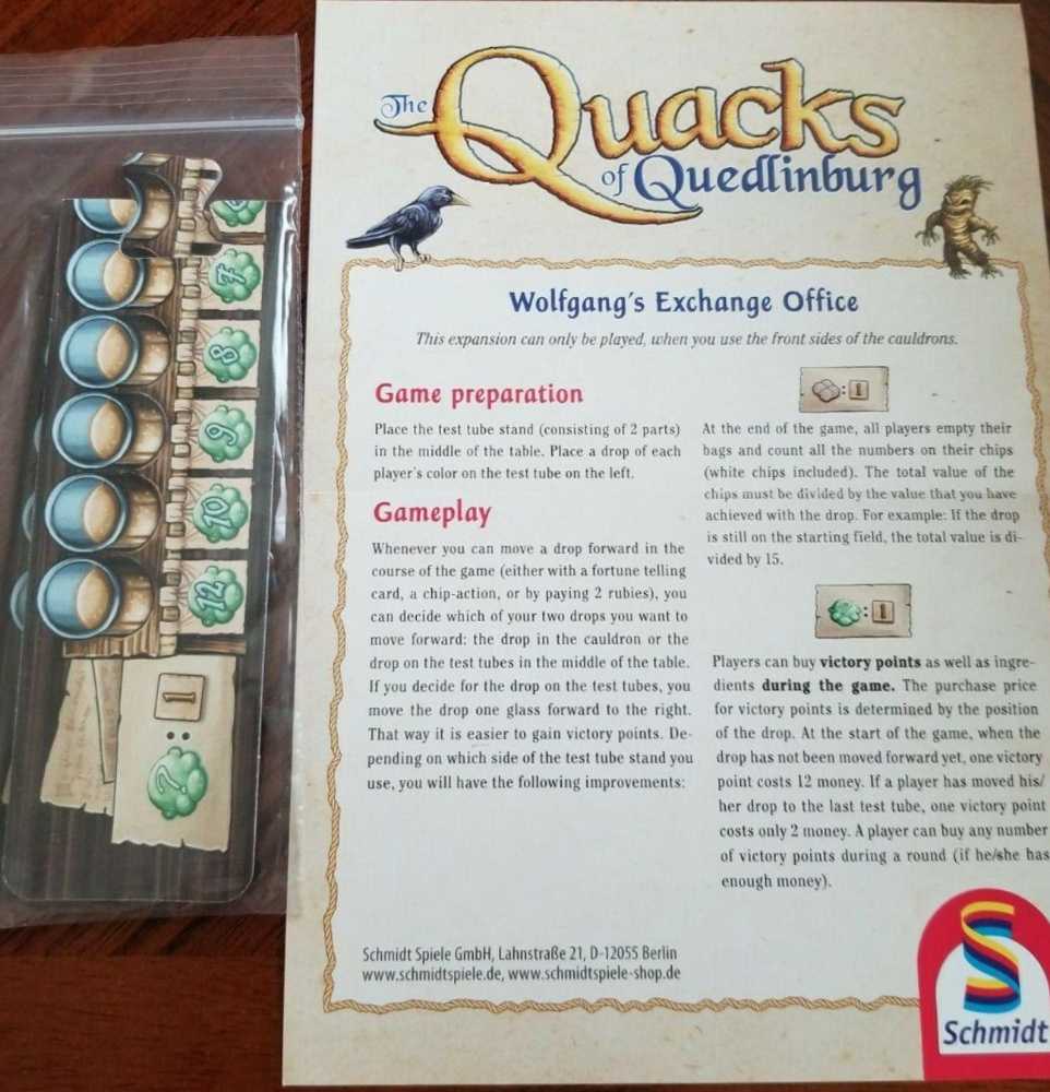 Quacks Of Quedlinburg, The: Wolfgang’s Exchange Office  (2-4) board game collectible - Main Image 2